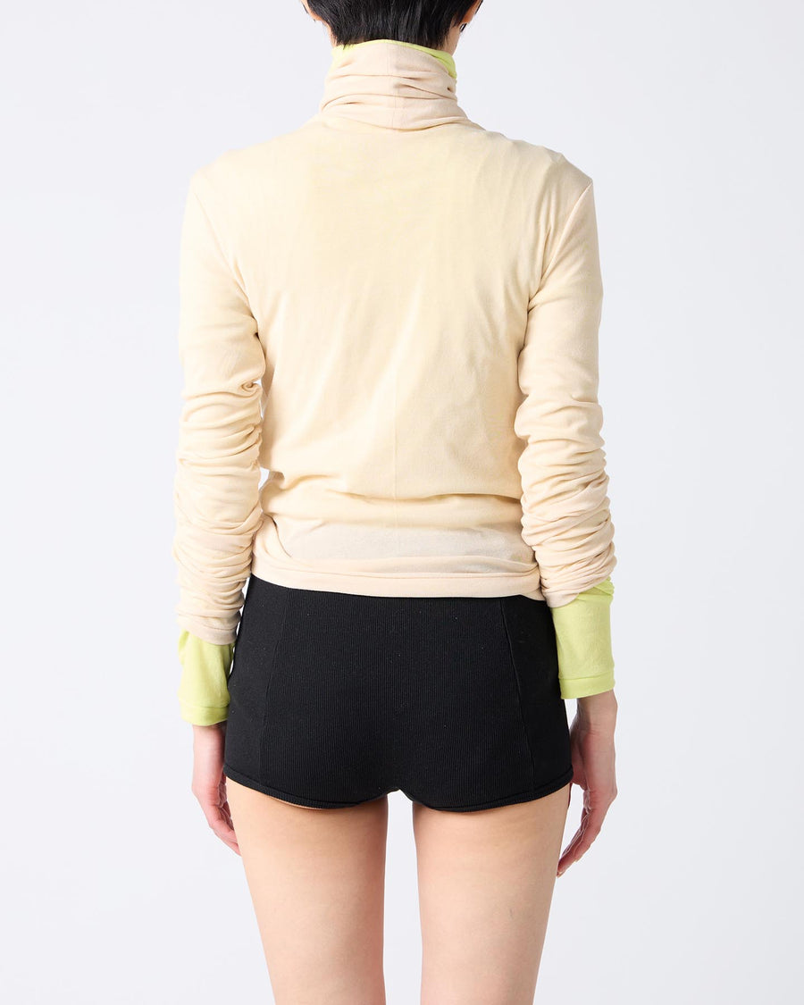 Twisted Cotton Turtle Neck