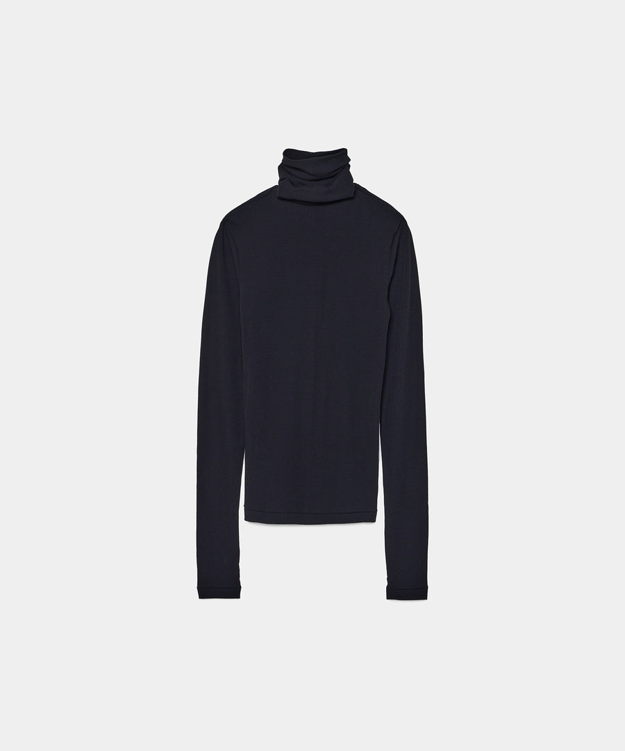 Twisted Cotton Turtle Neck