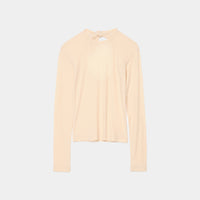 Twisted Cotton Back Tied Long sleeve T-shirt