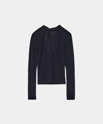 Twisted Cotton Back Tied Long sleeve T-shirt