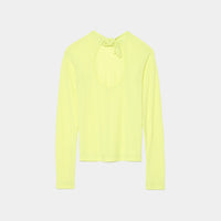 Twisted Cotton Back Tied Long sleeve T-shirt