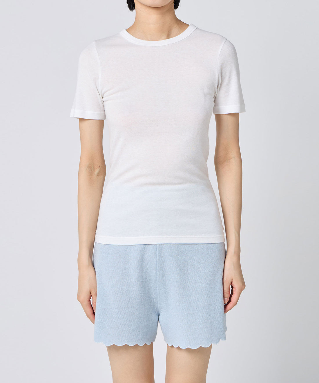 Cotton/Silk Basic T-shirt