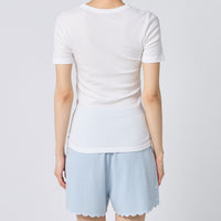 Cotton/Silk Basic T-shirt