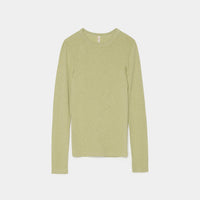 Cotton/Silk Basic Long Sleeve T-shirt