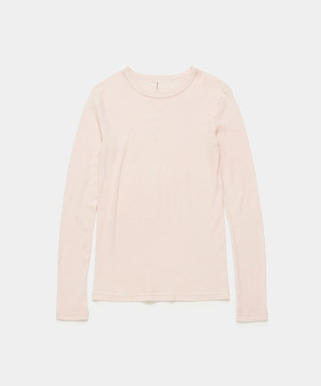 Cotton Silk Basic Long Sleeve T-shirt