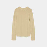 Cotton/Silk Basic Long Sleeve T-shirt