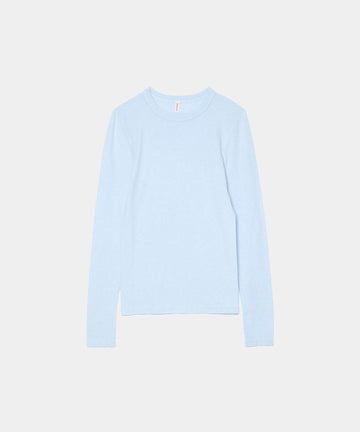 Cotton/Silk Basic Long Sleeve T-shirt