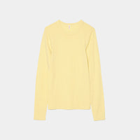 Cotton/Silk Basic Long Sleeve T-shirt