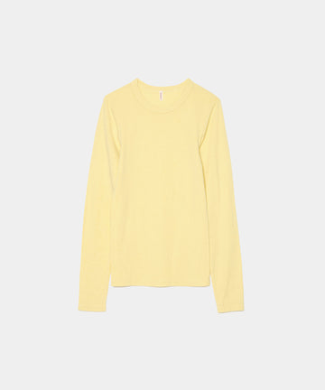 Cotton/Silk Basic Long Sleeve T-shirt
