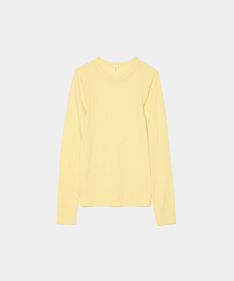 Cotton/Silk Basic Long Sleeve T-shirt