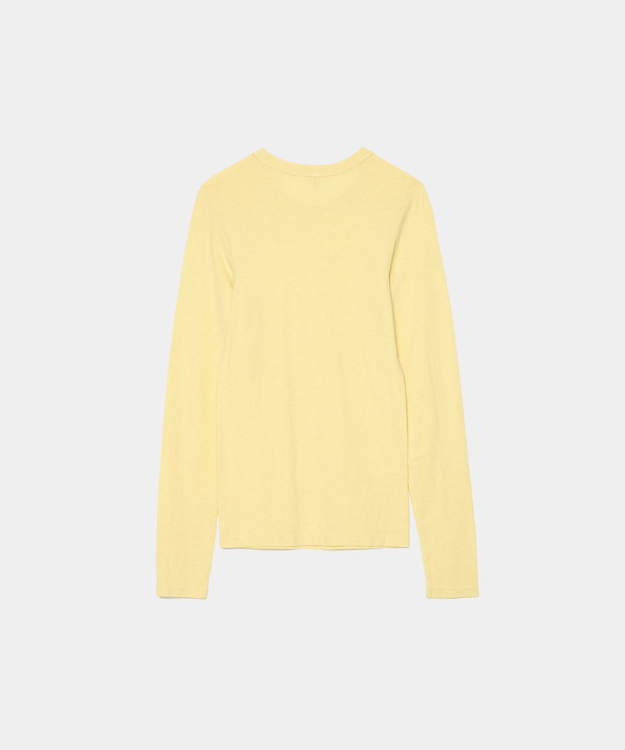 Cotton/Silk Basic Long Sleeve T-shirt