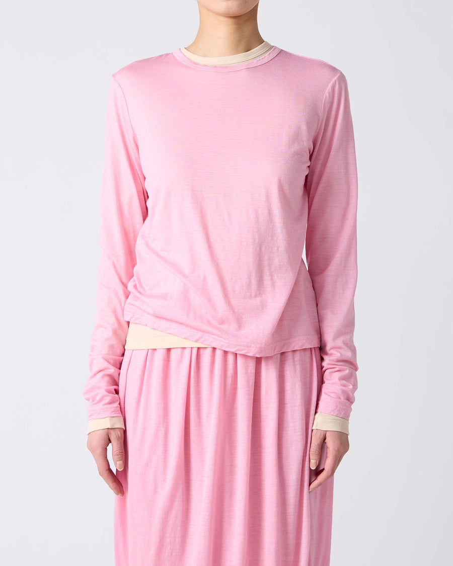 Wool Jersey Open Back Pullover