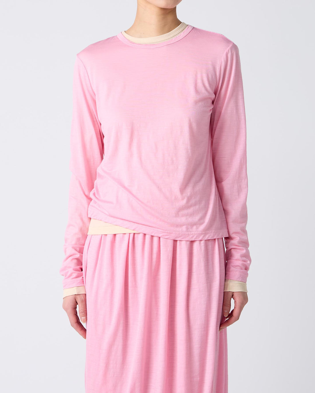 Wool Jersey Open Back Pullover