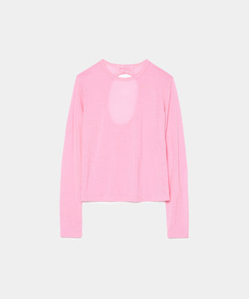 Wool Jersey Open Back Pullover