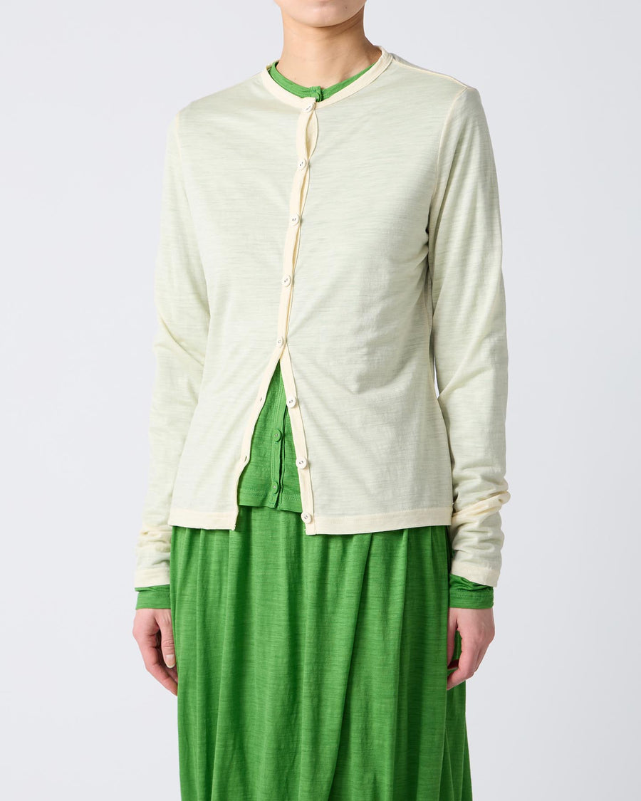 Wool Jersey Cardigan