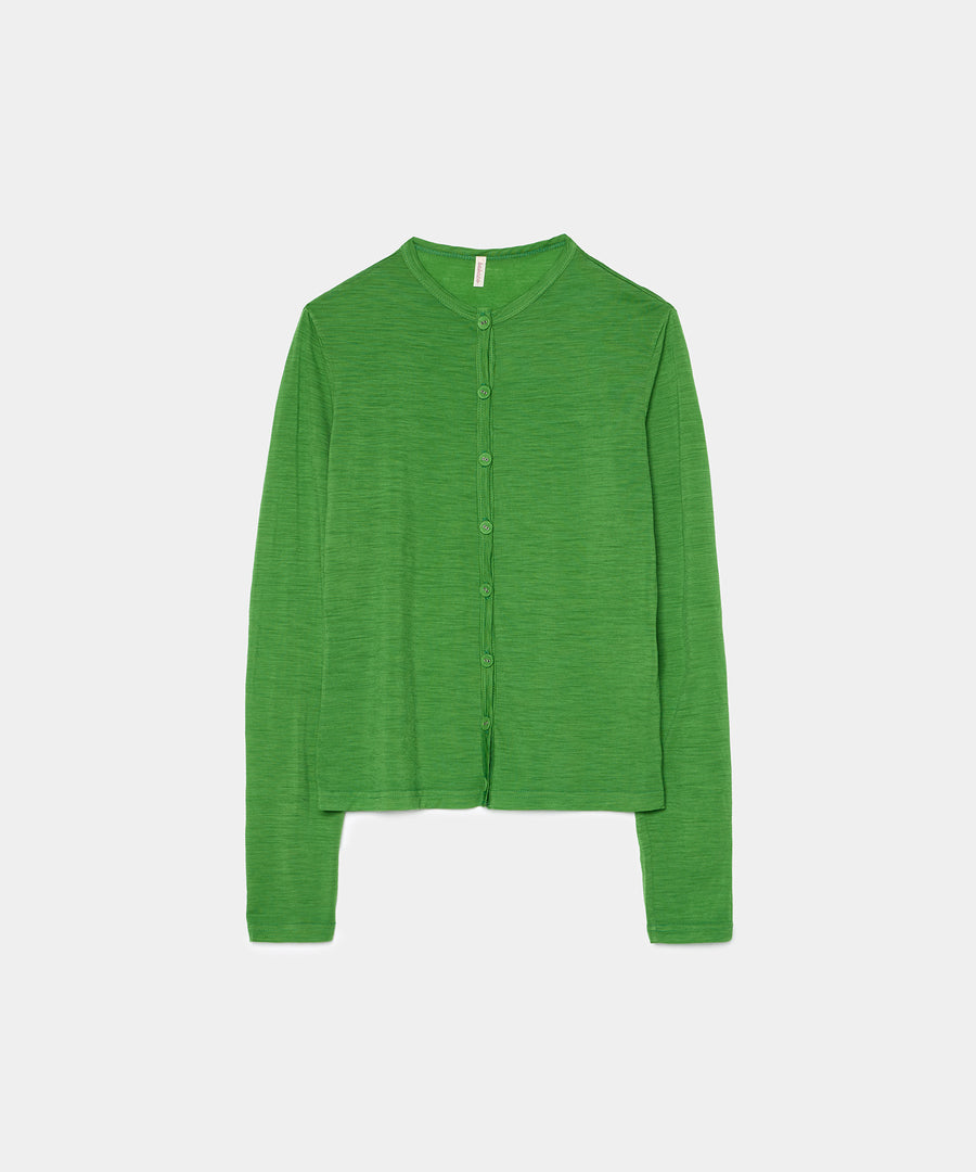 Wool Jersey Cardigan