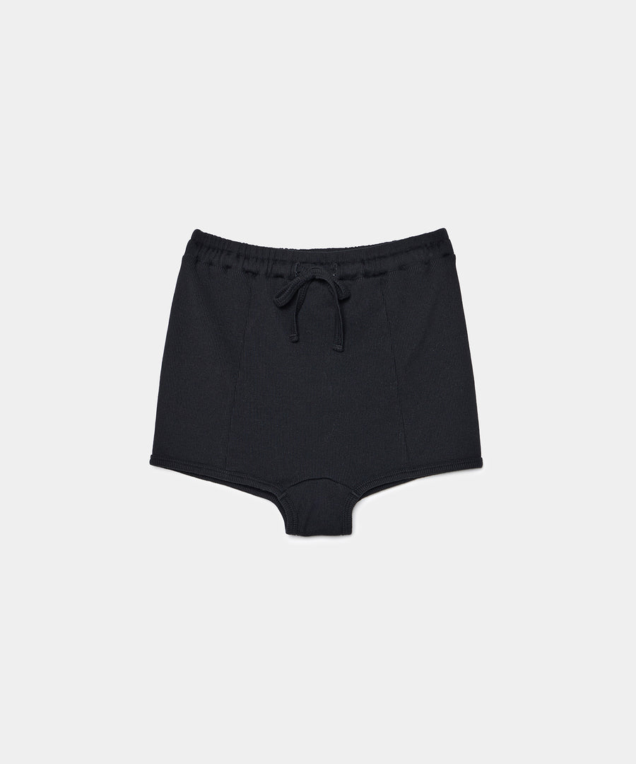 Cotton/Silk Ribbed Short Pants