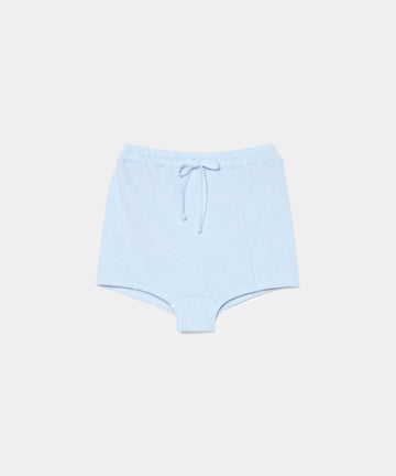 Cotton/Silk Ribbed Short Pants