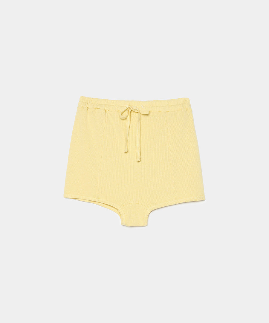 Cotton/Silk Ribbed Short Pants