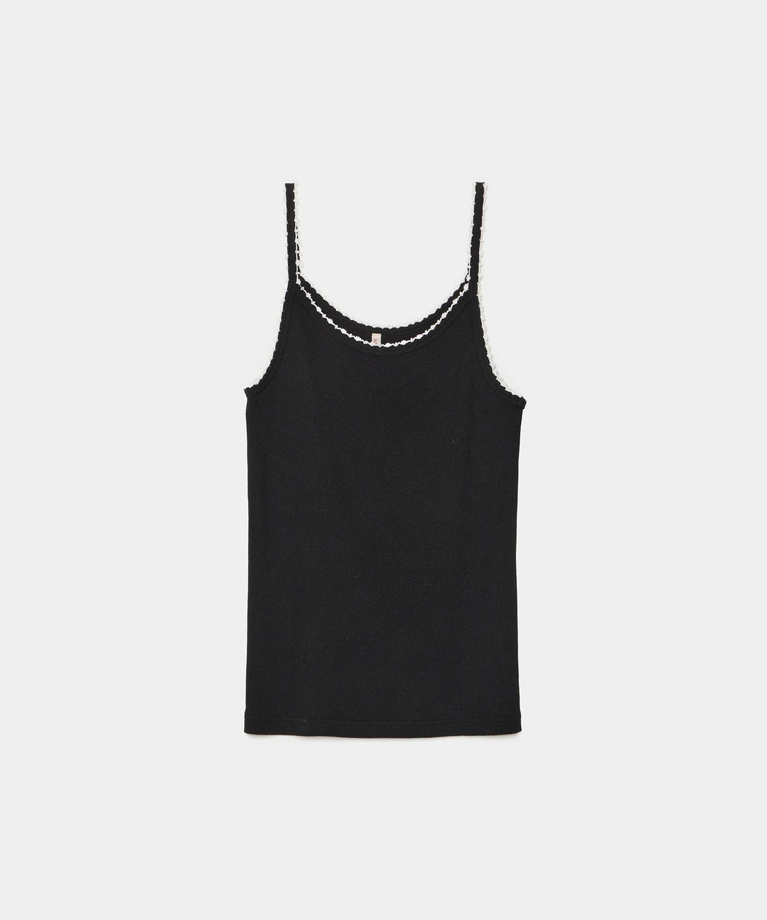 Cotton/Silk Ribbed Camisole w/Emb.