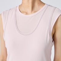 Twisted Cotton Layered Sleeve-less