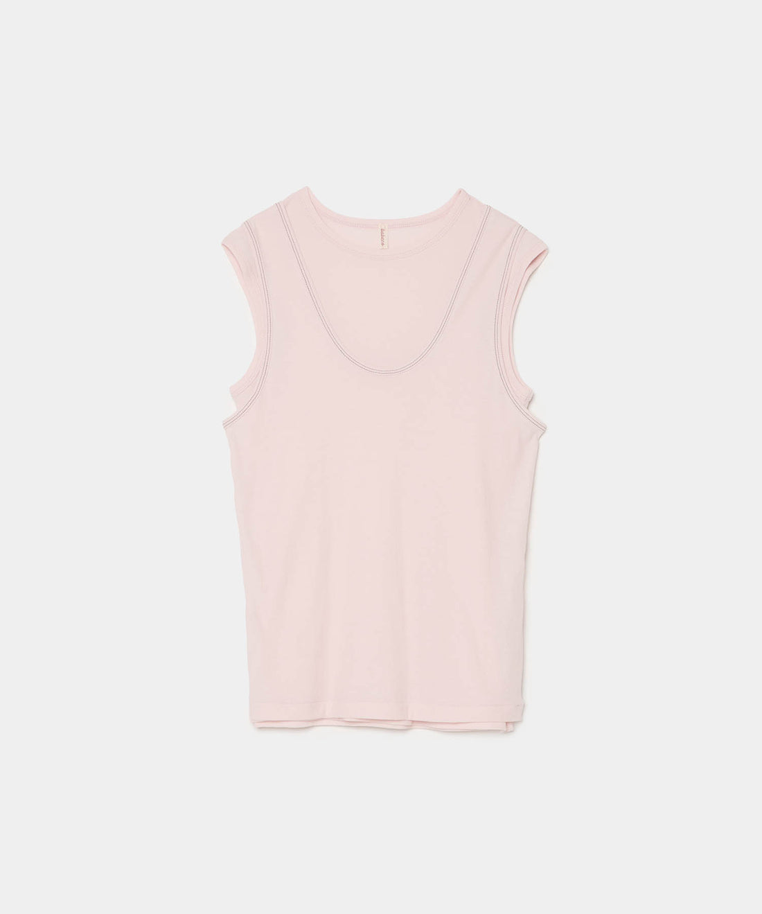Twisted Cotton Layered Sleeve-less