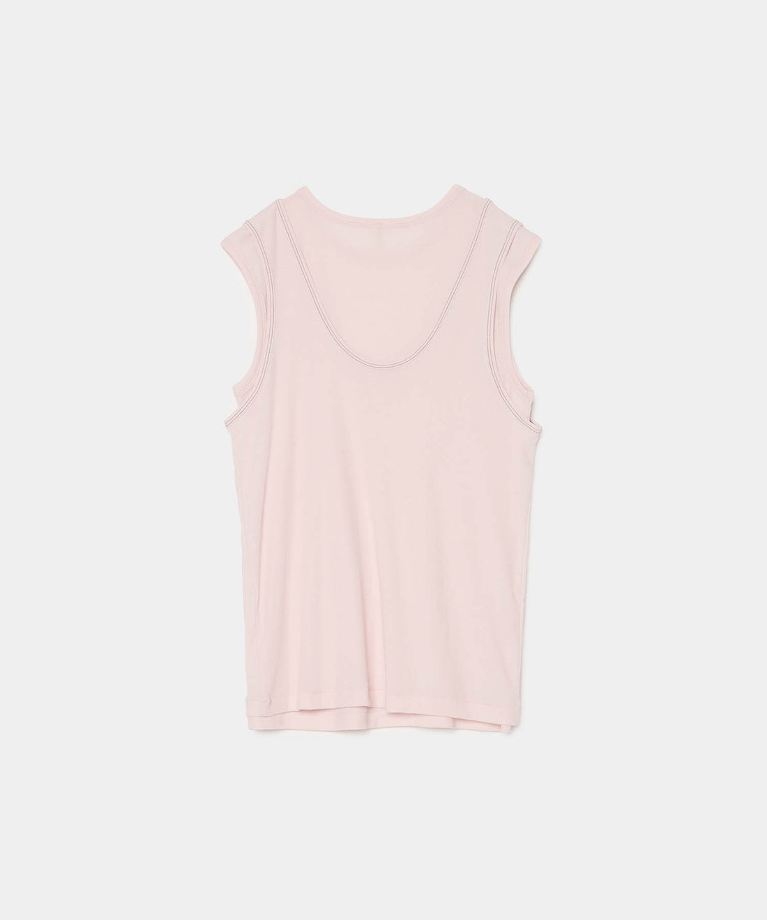 Twisted Cotton Layered Sleeve-less