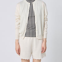 Gingham Check Print High Neck Sleeveless Top