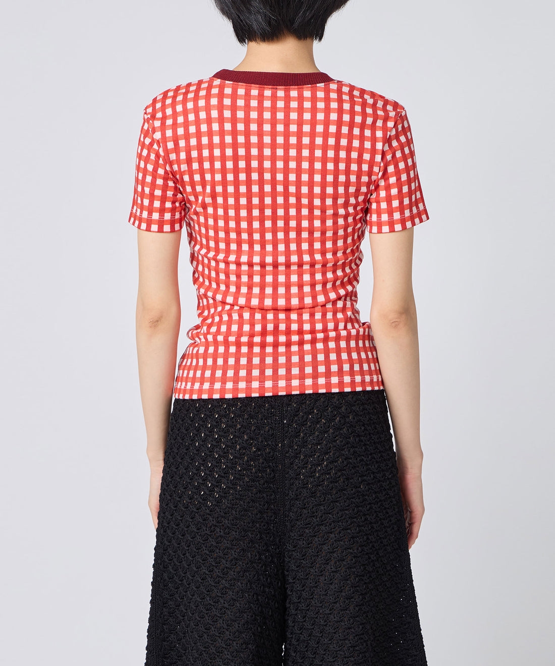 Gingham Check Print T-shirts
