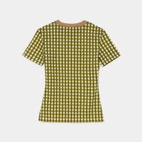 Gingham Check Print T-shirts