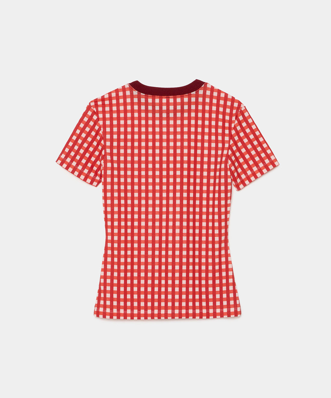 Gingham Check Print T-shirts