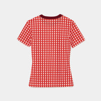 Gingham Check Print T-shirts