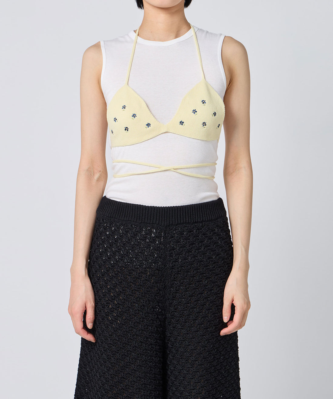 Triangle Bra w/Embroidery