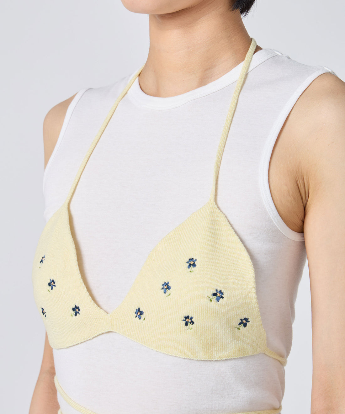 Triangle Bra w/Embroidery
