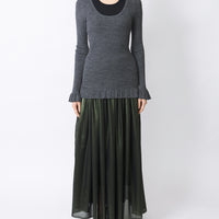 Fine Wool Ribbed Long Sleeve