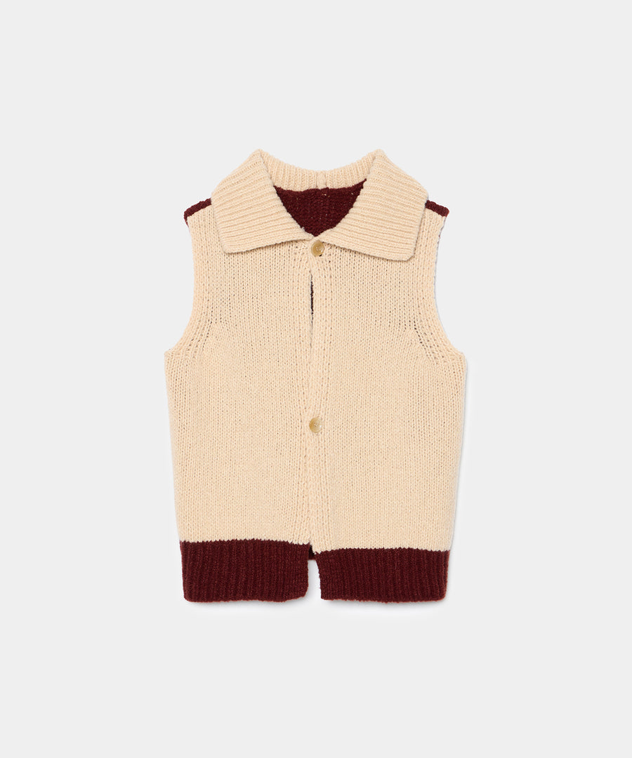 Bicolor Cashmere/Silk Vest