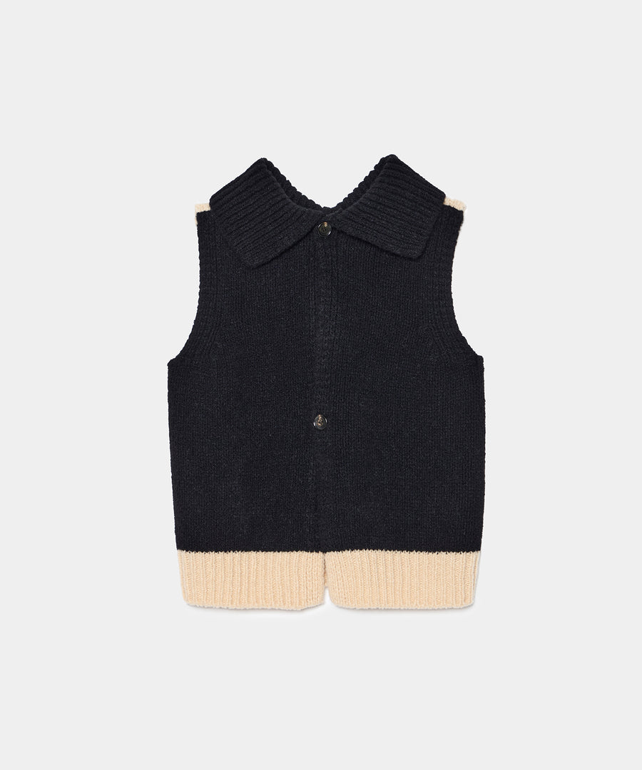 Bicolor Cashmere/Silk Vest