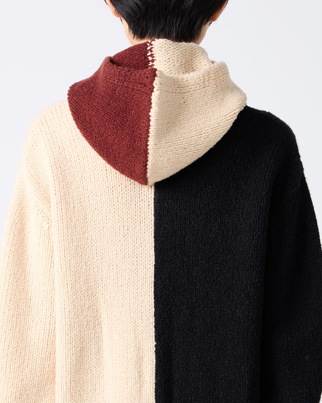 Bicolor Cashmere/Silk Balaclava