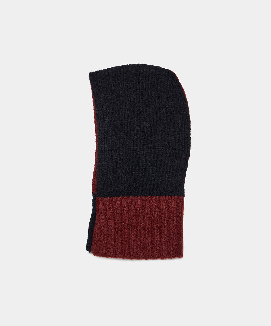 Bicolor Cashmere/Silk Balaclava