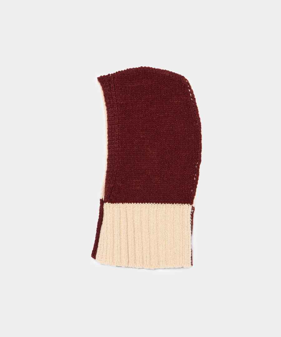 Bicolor Cashmere/Silk Balaclava