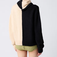 Bicolor Cashmere/Silk Triangle Scarf