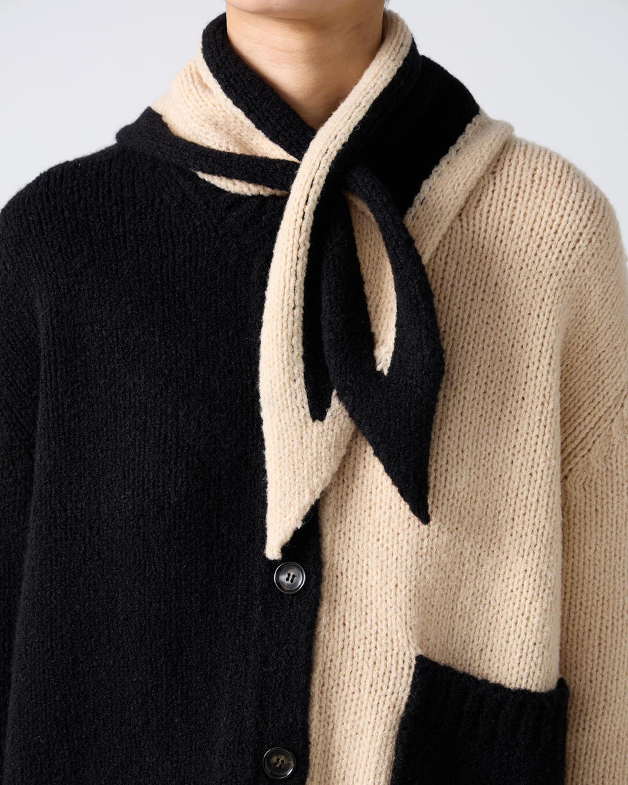 Bicolor Cashmere/Silk Triangle Scarf