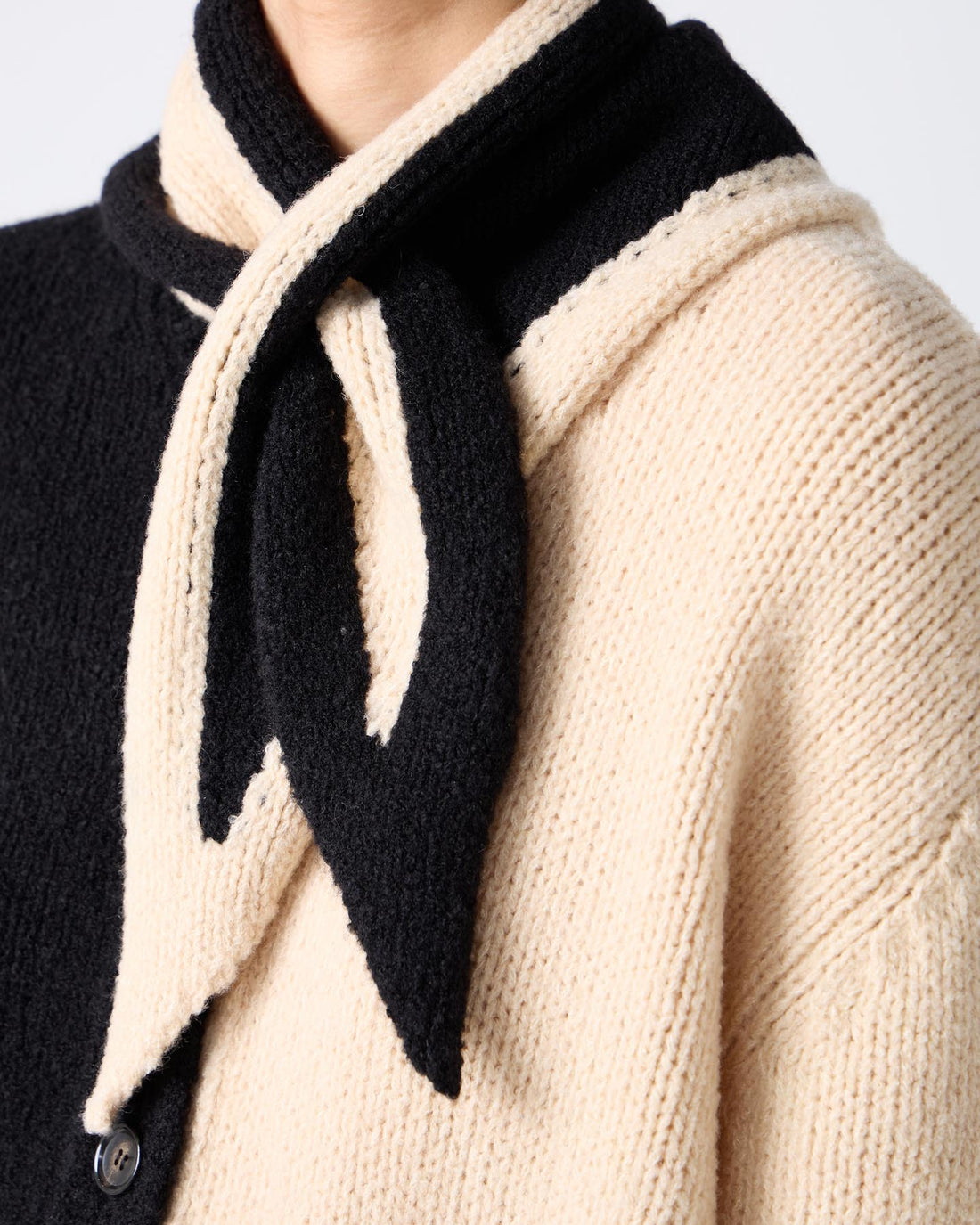 Bicolor Cashmere/Silk Triangle Scarf