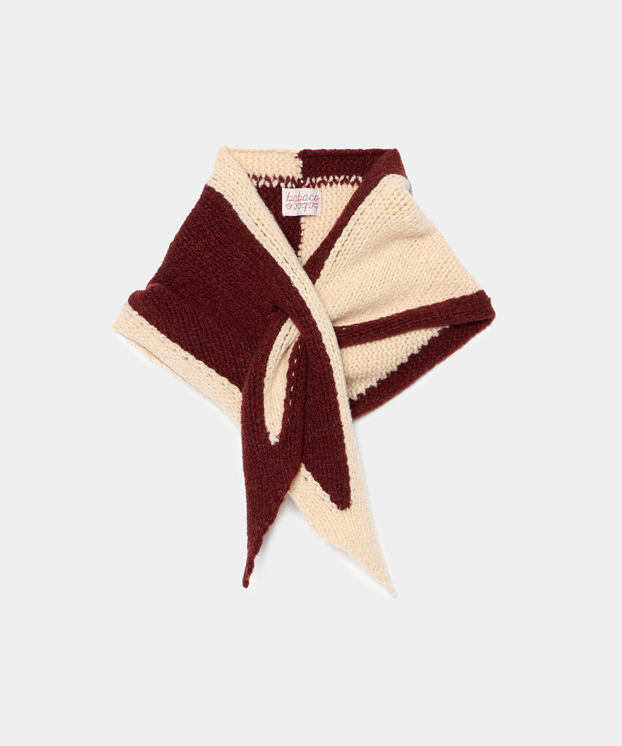 Bicolor Cashmere/Silk Triangle Scarf