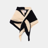 Bicolor Cashmere/Silk Triangle Scarf