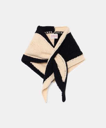 Bicolor Cashmere/Silk Triangle Scarf