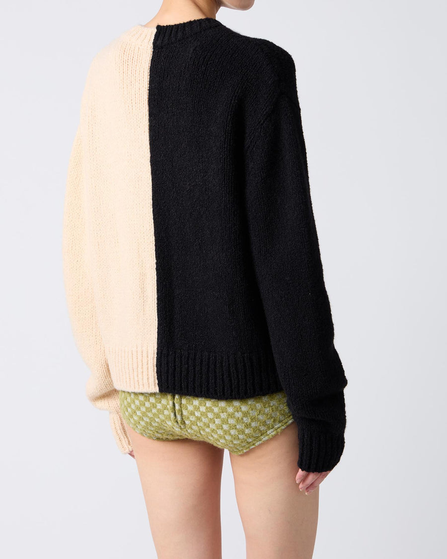 Bicolor Cashmere/Silk Cardigan