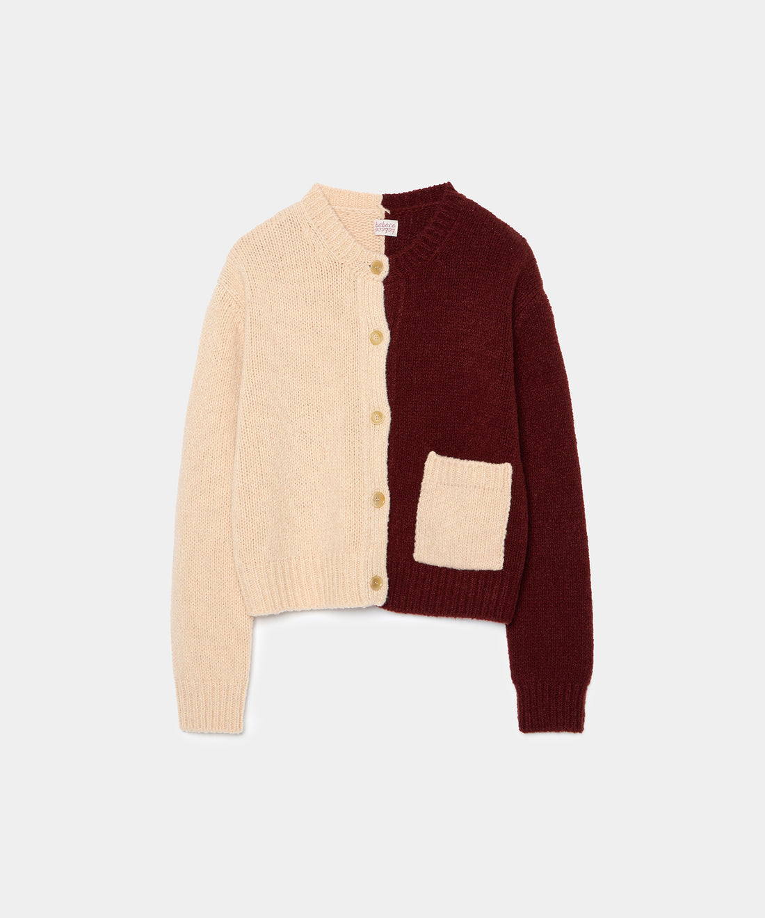 Bicolor Cashmere/Silk Cardigan