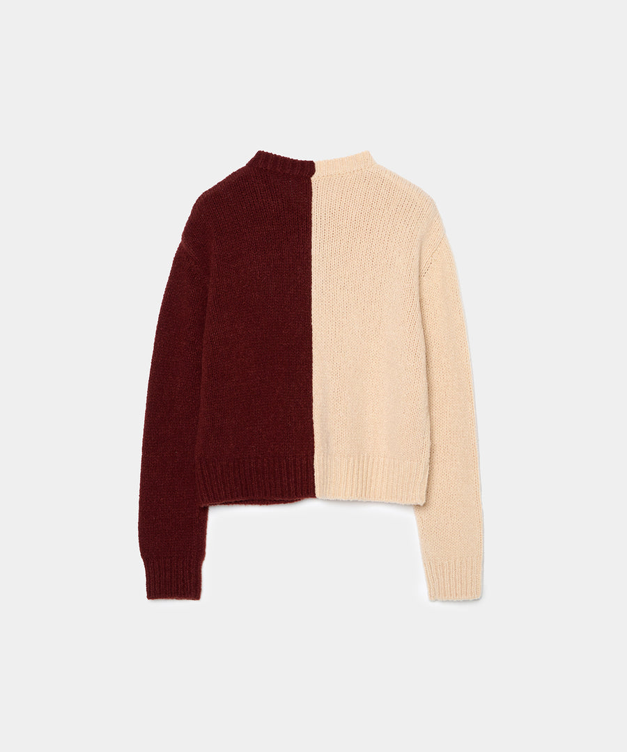 Bicolor Cashmere/Silk Cardigan