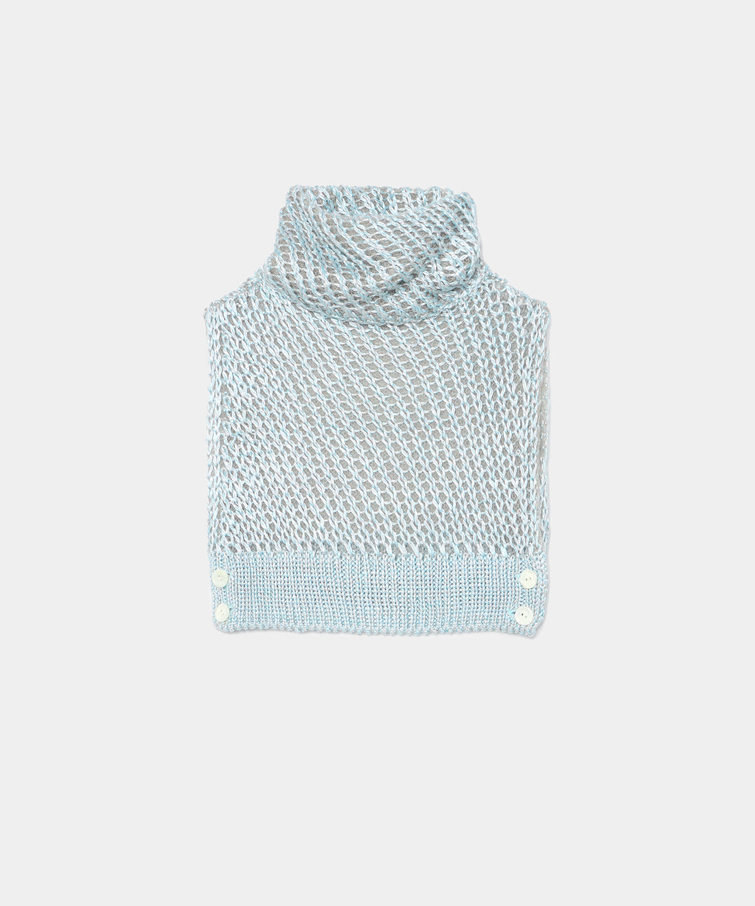 Loose Knitted Silk High Neck Vest